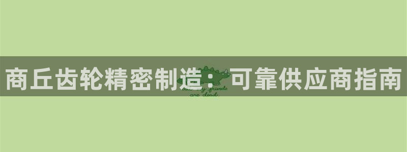 彩神客服电话：商丘齿轮精密制造：可靠供应商指南