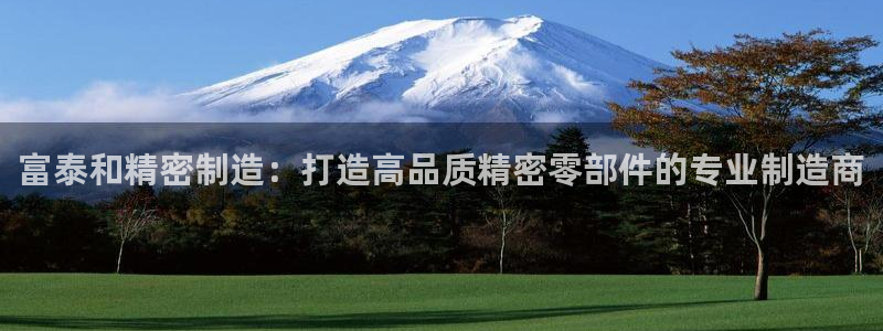 彩神是什么平台的游戏：富泰和精密制造：打造高品质精密零部件的专业制造商
